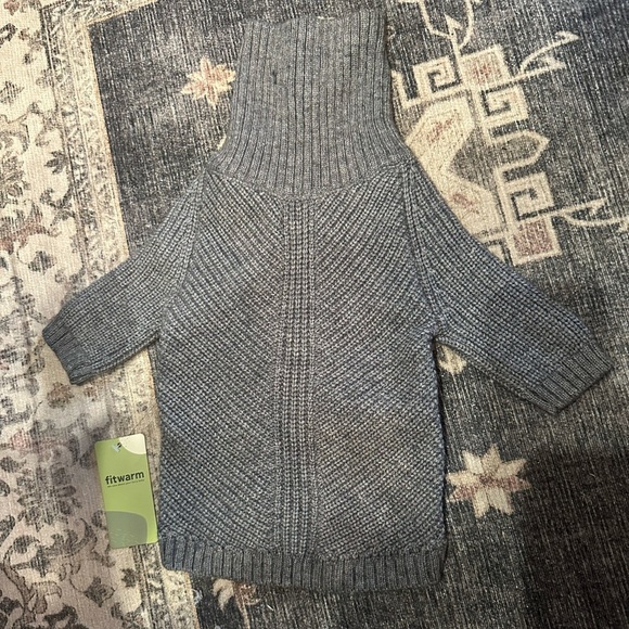 Dog Sweater | Two Sweaters | Green Sheep Pattern | Gray | Small | Fitwarm - Picture 6 of 8